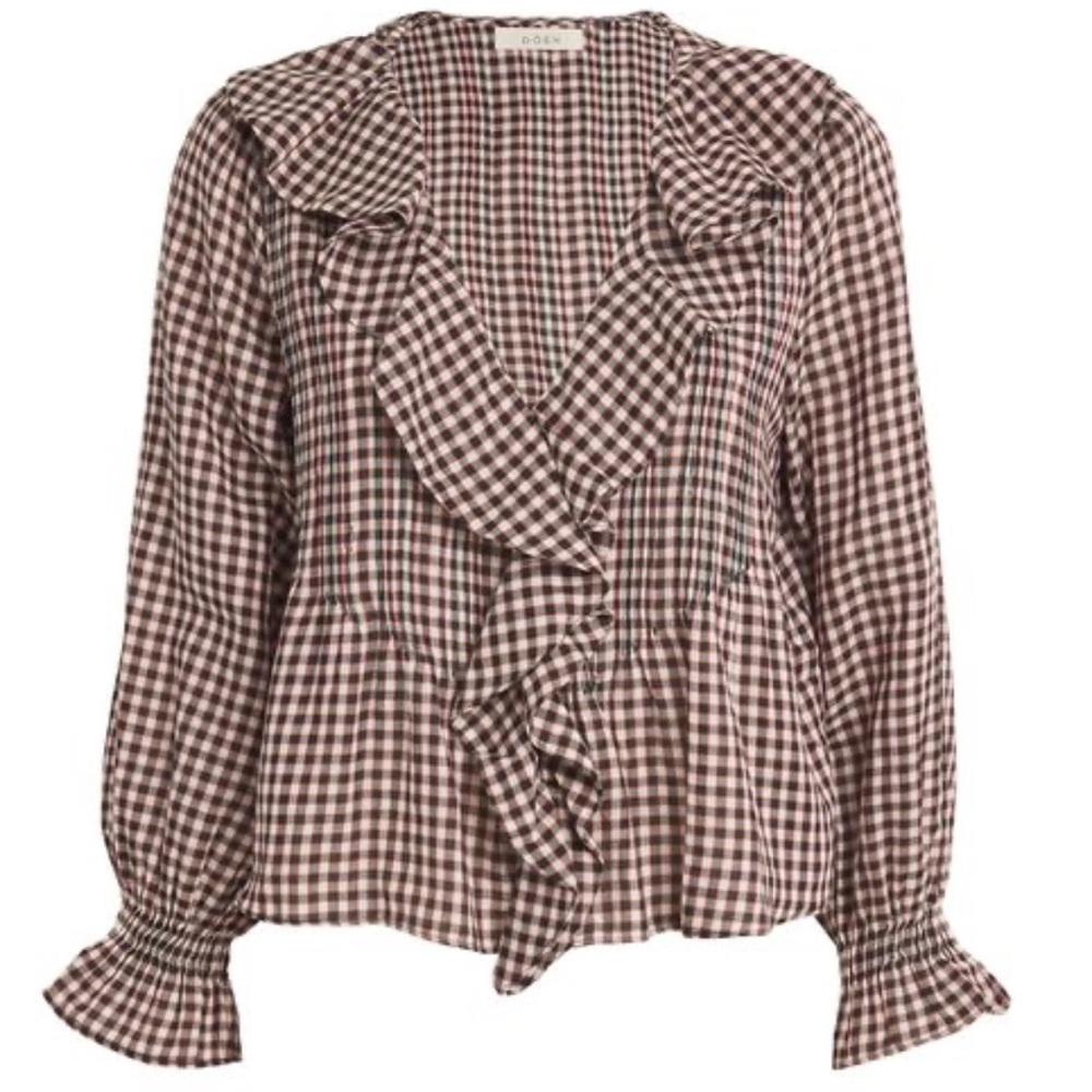 🍂 Doen Hardy top in Delphine Plaid size Large. *see notes pls - Picture 5 of 16